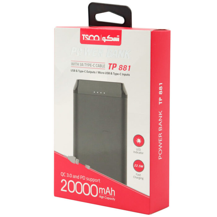 TSCO TP 881 QC3 PD 22.5W 20000MAH POWER BANK