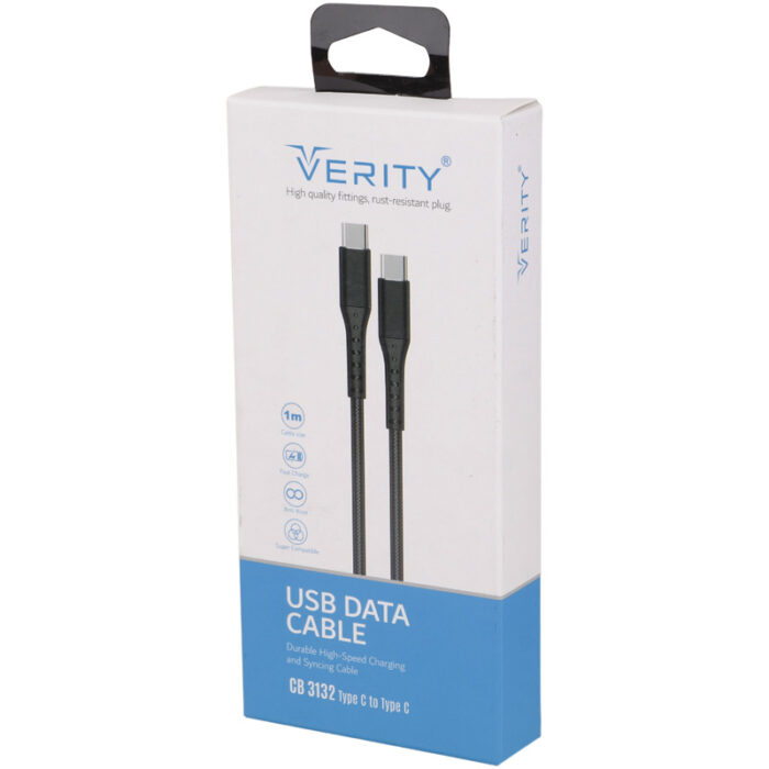 VERITY CB3132C TYPE-C TO TYPE-C 1M CABLE